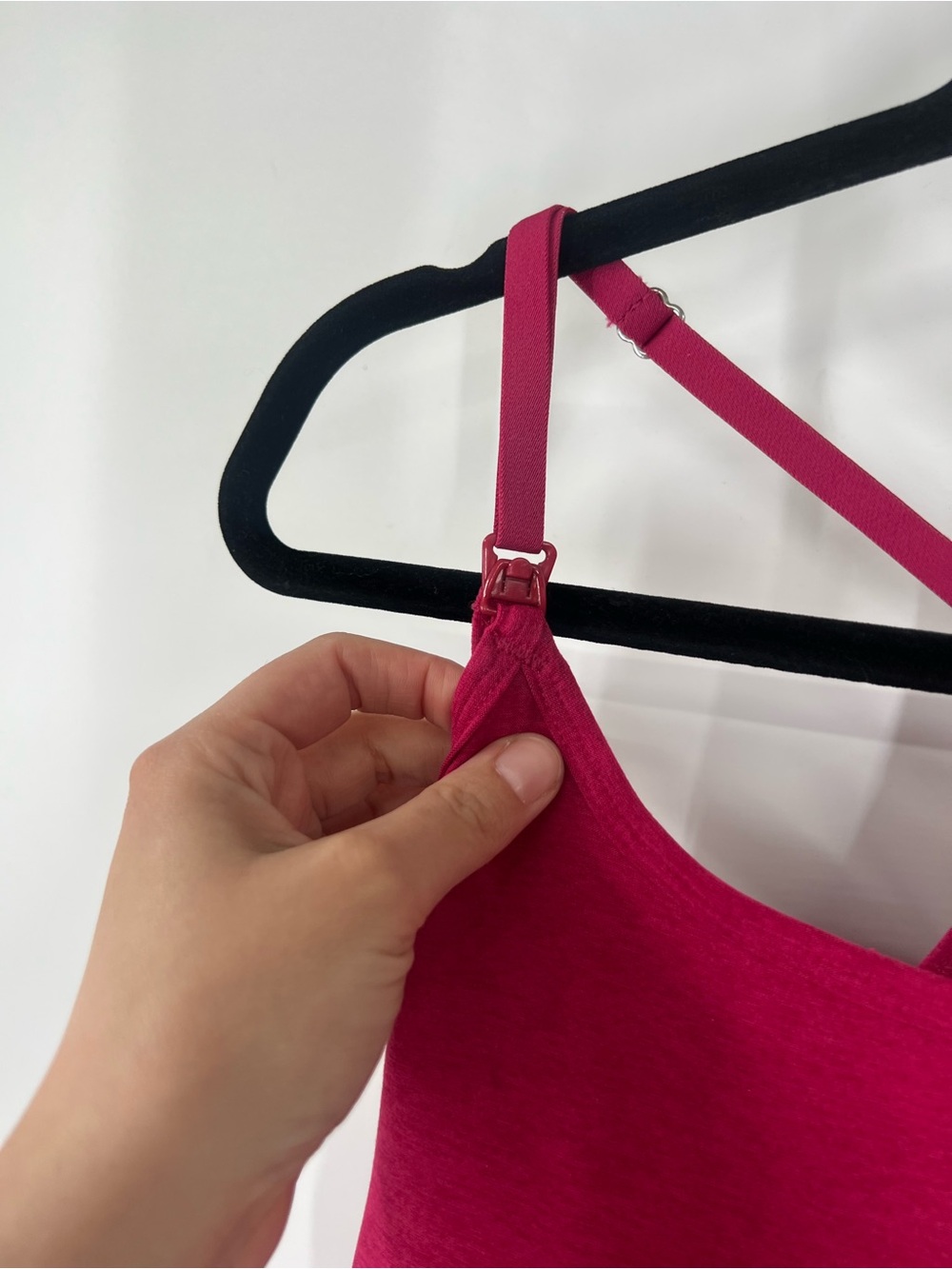 Beyond the Bump Pink Racerback Ruched Top - Picture 4 of 7